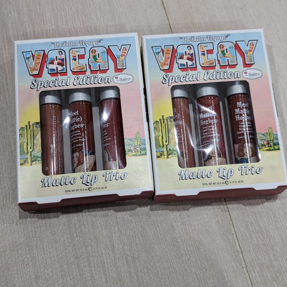 thebalm VACAY liquid lipstick trio